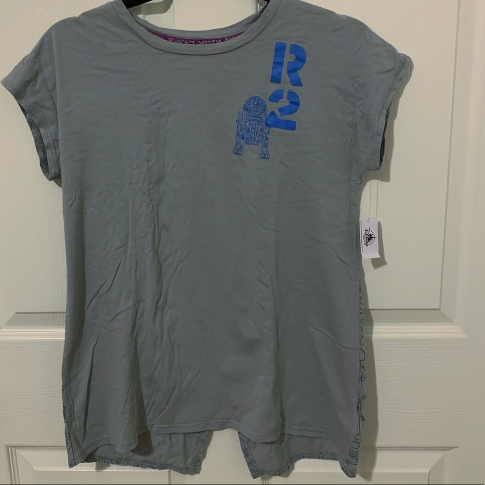 STAR WARS: GALAXY’S EDGE Gray R2D2 T-Shirt NWT